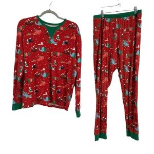0259 Wondershop Red and Green Dinosaur Pajama Set